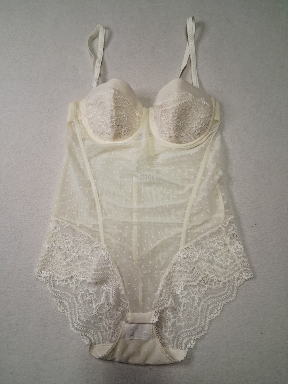 Marks & Spencer Cream Lace and Mesh Bodysuit